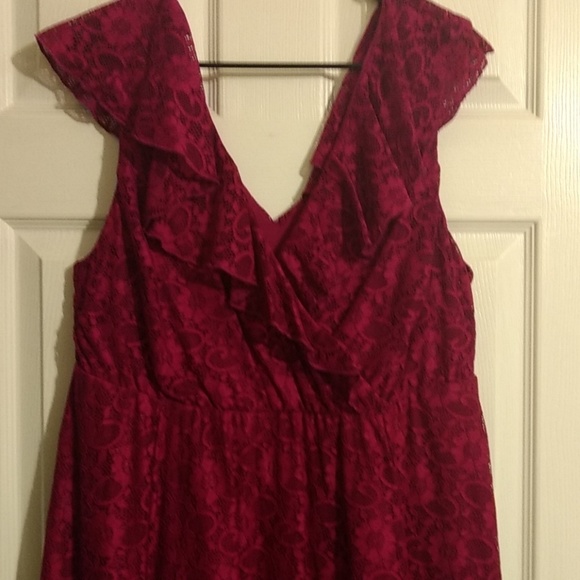 Torrid Wine Colored Lace Dress - Picture 1 of 8